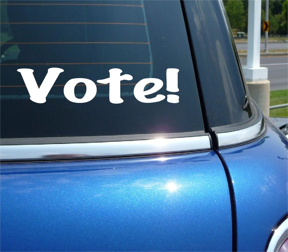VOTE ELECTION REPUBLICAN DEMOCRAT POLITICS DECAL STICKER FUNNY CAR TRUCK