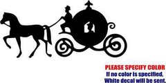 Cinderella Carriage Adhesive Vinyl Decal Sticker Car Truck window Various Sizes