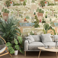 Peel and Stick Tropical Green Wall Mural – Botanical Wallpaper for Any Room