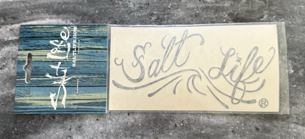 Salt Life Vinyl Decal Sticker UV Rated for Car Boat Window Black Ocean