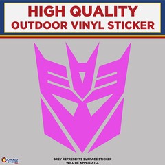 Decepticon Die Cut , High Quality Vinyl Sticker Decals