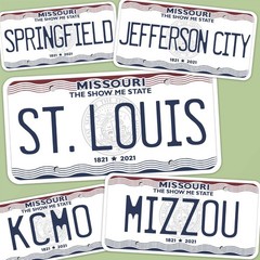 Missouri License Plate Sticker – Choose Your MO City