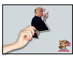 Trump Middle Finger Decal Sticker Flipping Off Political MAGA F*** You Funny USA