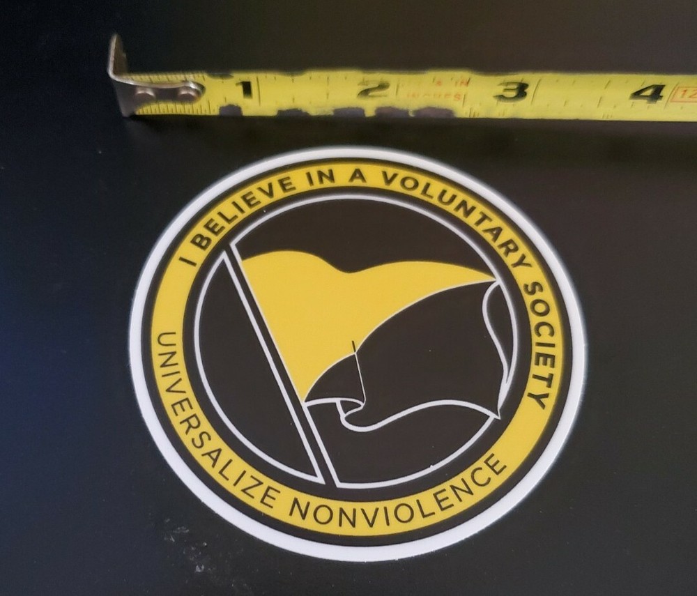 Anarcho-Capitalism Flag 3″ sticker Pro Liberty 🗽 Voluntary Society Sovereign