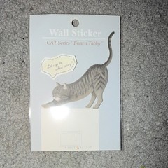 Field Point CAT Series Brown Tabby Cat Wall Sticker Small Paper Japan