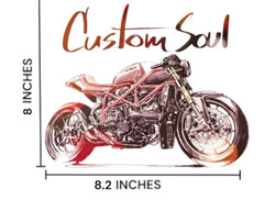 Motorcycle Easy Iron on Sublimation Stickers Biker T-shirts Hoodies Hat (3 Pack)