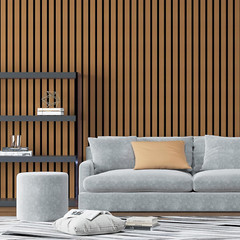 4-Pack Glue-On Six-Grid Wainscoting Panel for Interior Wall Decor – 104 X 12 Inc