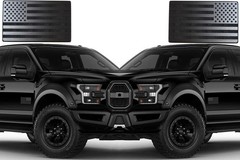 USA Flag Magnet Decals for Cars Trucks 2pcs Forward and Reverse Set 5″x3″, Black