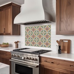 Peel Snd Stick Tile Stickers 24 Unit Pack Retro Floral