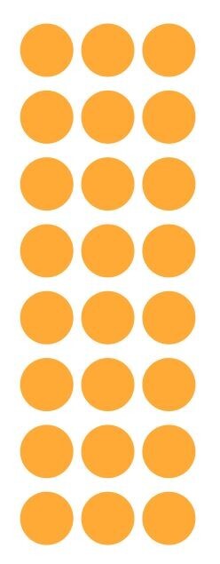 1″ Light Orange Round Label Dots Stickers Color Coding Inventory 1 Inch Dot