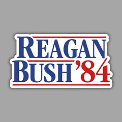 Reagan Bush ’84 Retro Reproduction 3″ Vinyl Laminated Sticker