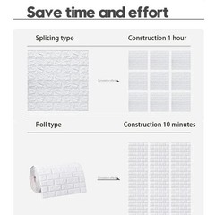 3D Foam Brick Self Adhesive Wallpaper Waterproof Wall Stickers Home Decor