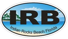 Indian Rocks Beach Florida Oval Bumper Sticker or Helmet Sticker D1211