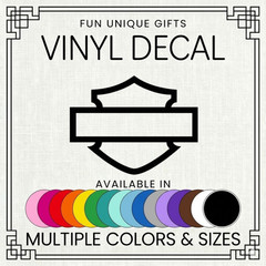 Harley Shield Vinyl Decal Sticker -Multiple Colors & Sizes- SHIPS FREE!