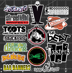 15 Ska Band Logo Stickers -Clear, Holographic, or White- Specials Reel Big Fish