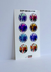 Donald Trump Asleep Stickers 8pc Assorted Anti Trump Political Humor Decals 1.5″