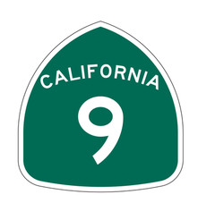 California State Route 9 Sticker Decal R1122 Highway Sign
