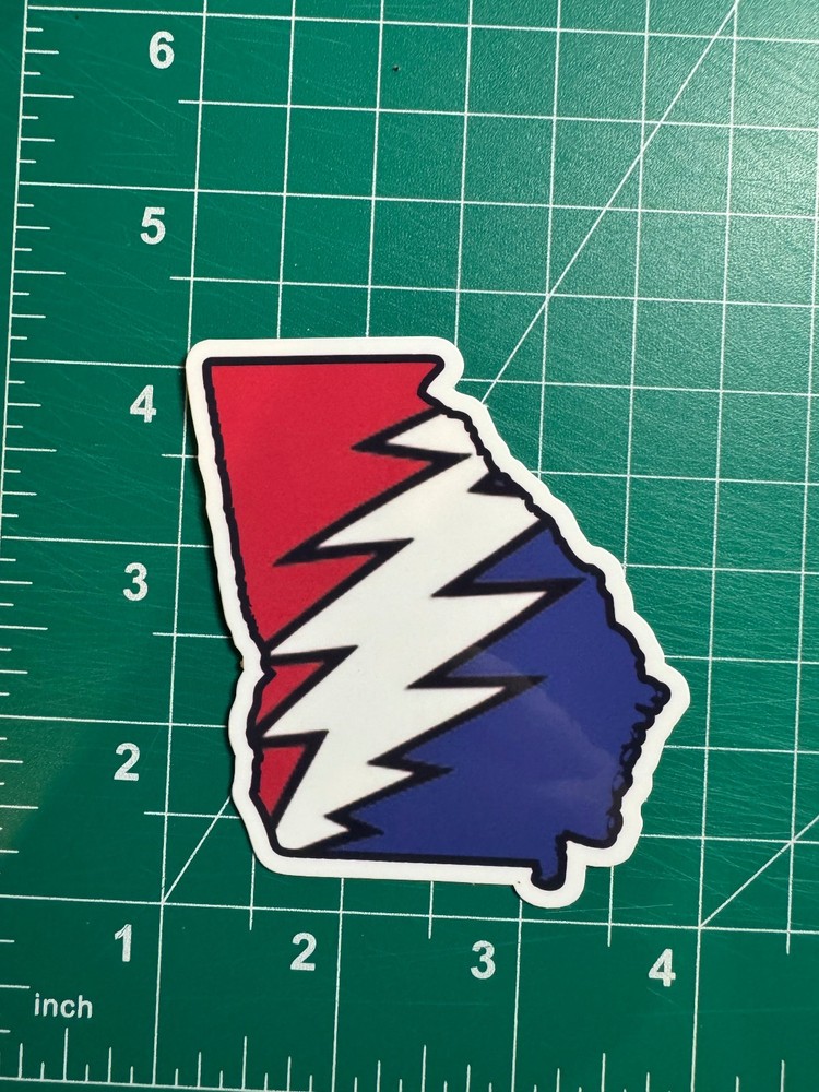 Georgia Stealie – Grateful Dead – Laminated Vinyl Sticker 3″x3″