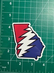 Georgia Stealie – Grateful Dead – Laminated Vinyl Sticker 3″x3″