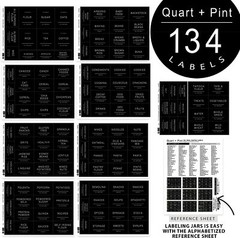 134 Kitchen Pantry Labels for Containers Minimalist Preprinted Farmhouse Style