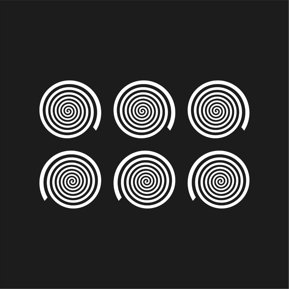 6 Small Hypnosis Spirals Vinyl Decal Trance Spiral vortex illusion Sticker