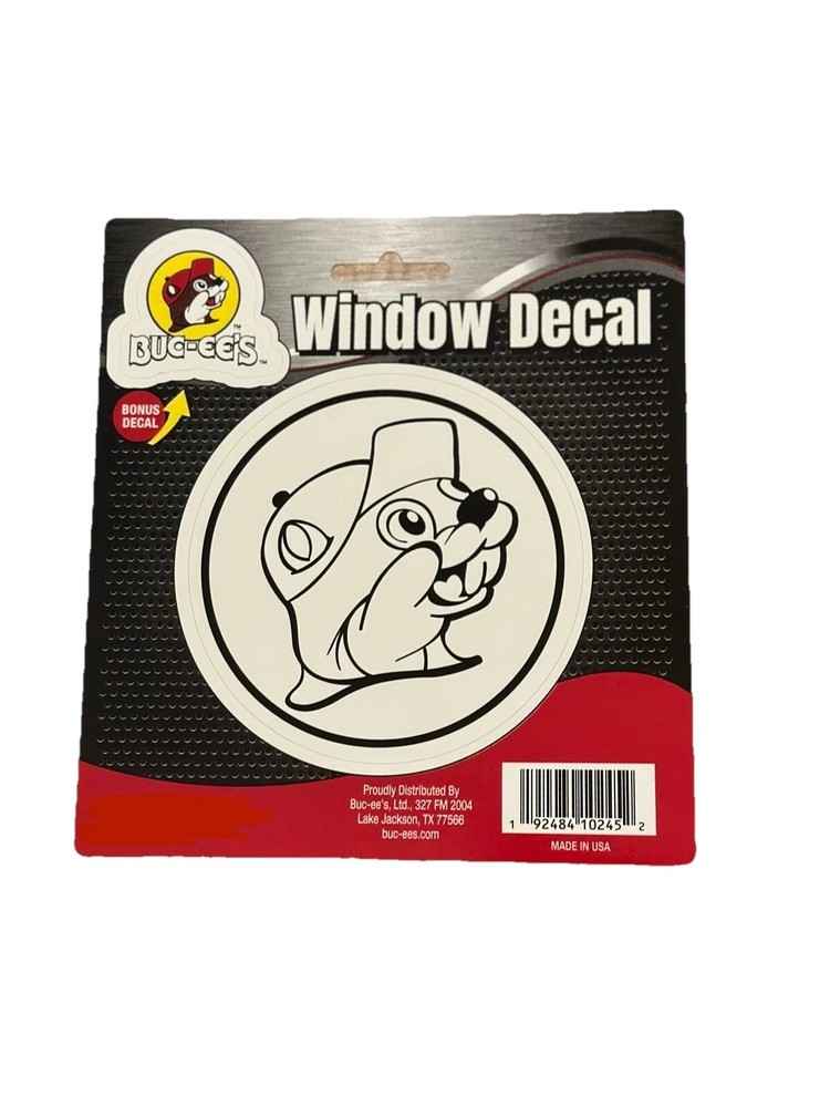 NEW Buc-ee’s Window Decal • White with a Bonus Small Buc-ee’s Logo