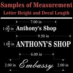 Personalized Decal Customized Sticker Vinyl Lettering Numbers Name Business