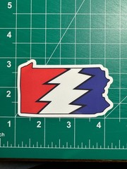 Pennsylvania Stealie – Grateful Dead – Laminated Vinyl Sticker 3″x2.5″