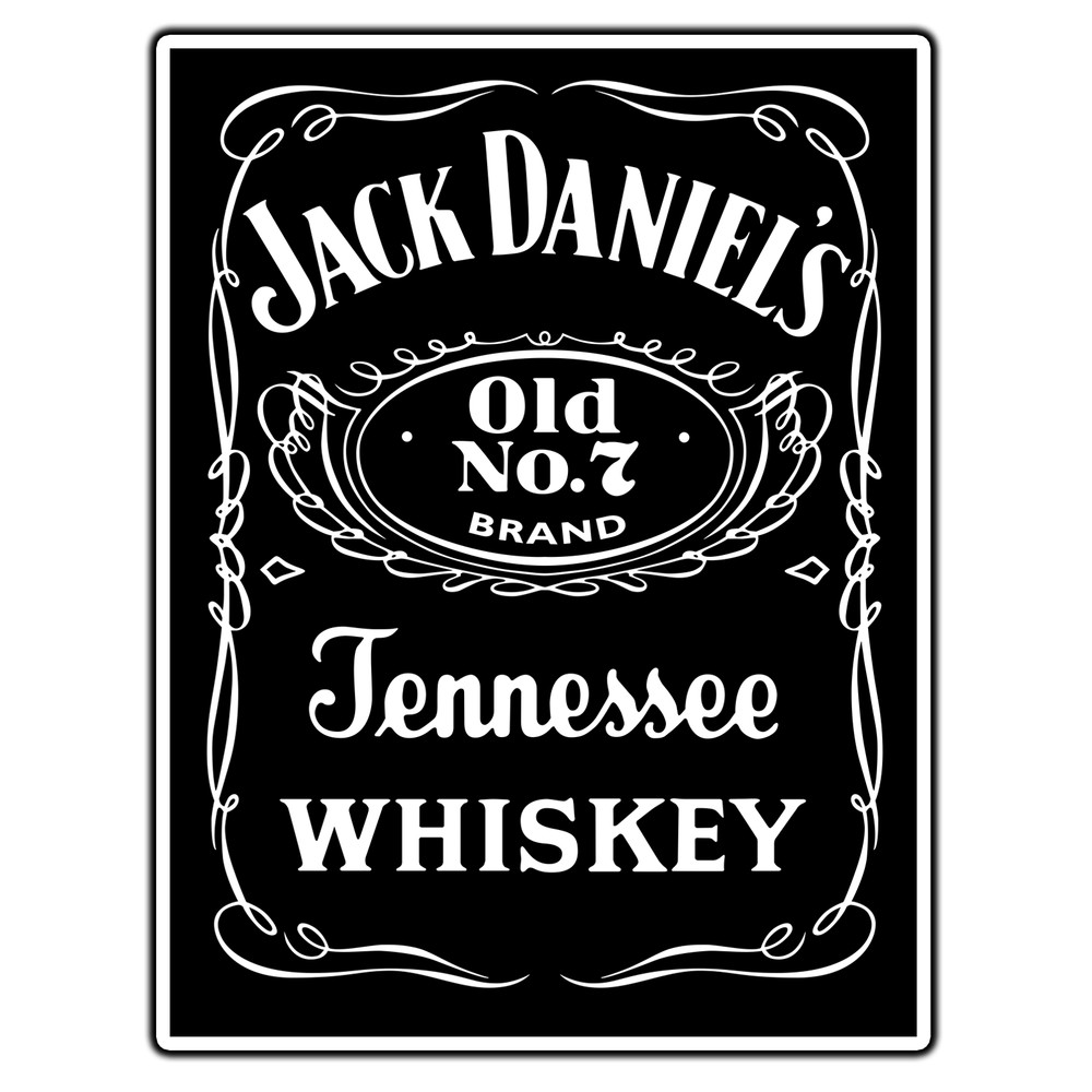 Jack Daniels Black Logo #2 Sticker Waterproof Vinyl Decal Die-Cut Garage Car