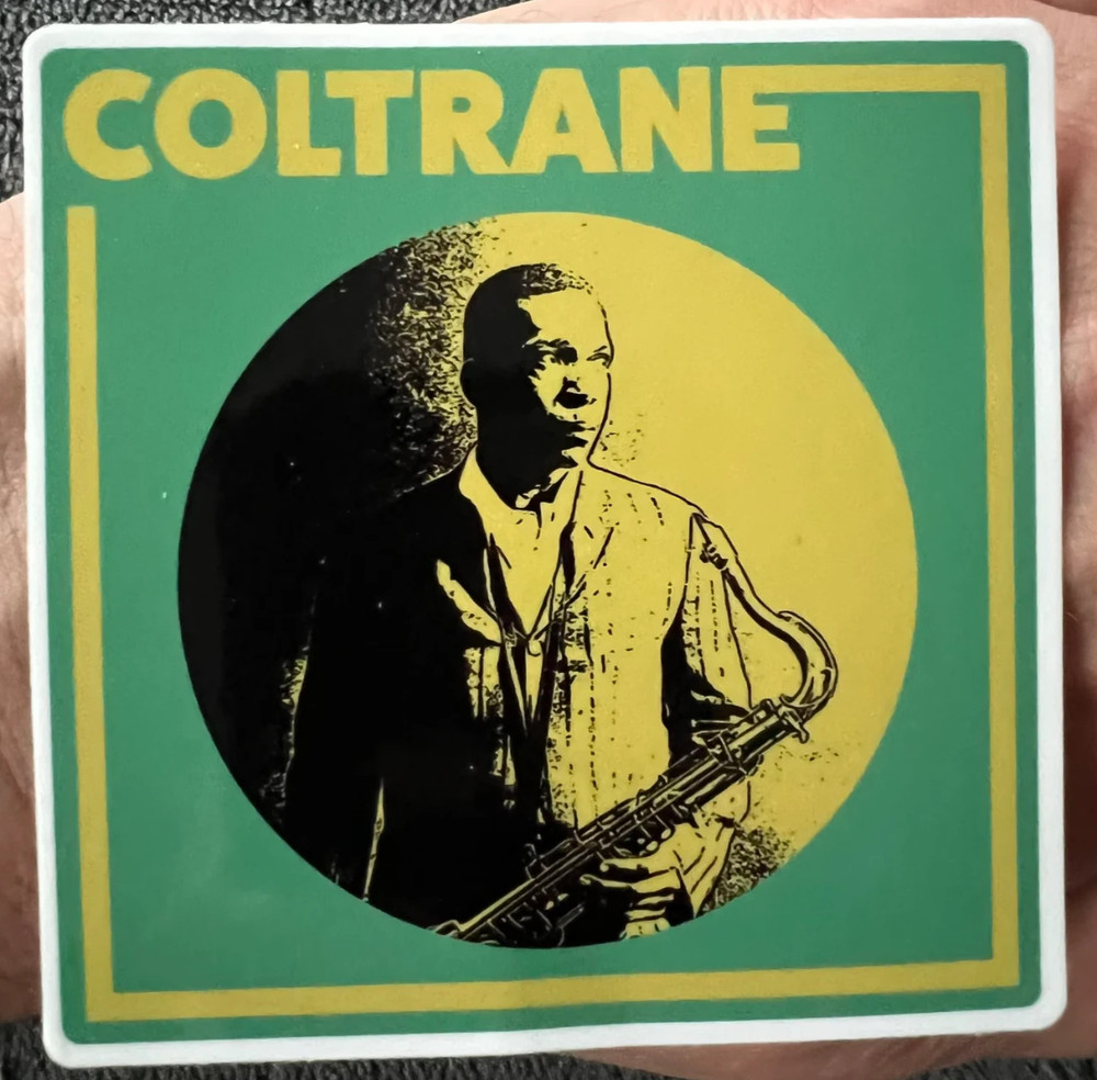 John Coltrane Sticker *NEW** Measures 3″ x 3″