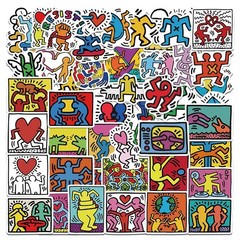 100pcs Waterproof Keith Haring Stickers, Artist STICKERS