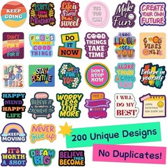 200PCS Motivational Stickers Inspirational Affirmation Vinyl Decals