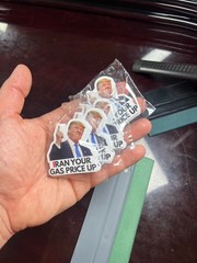 Trump Stickers IRAN YOUR GAS PRICE UP Gas Pump Waterproof Vinyl NEW 1/10/50/100