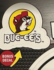 NEW Buc-ee’s Window Decal • White with a Bonus Small Buc-ee’s Logo