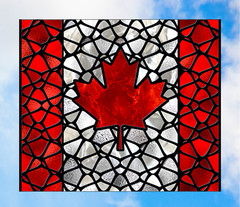 Canadian Flag WINDOW CLING Sun-catcher Size 9″ Rectangle ~ Repositionable Vinyl