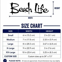 Beach Salt Life Vinyl Decal Sticker – Die Cut watersports boating surfing
