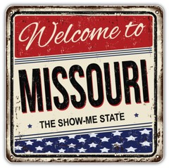 Missouri USA State Retro Grunge Emblem Car Bumper Sticker Decal ”SIZES”