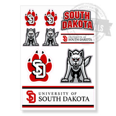 University of South Dakota NCAA A4 High Quality Printed Vinyl Decal Sticker Kit