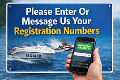 Boat Registration Numbers Raised 3D Marine Waterproof UV Stickers 3 Inch White