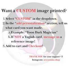 Custom Glossy Yugioh Card Stickers/Credit-Debit Card/High Quality Print