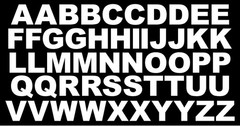 A B C Lettering Alphabet Die Cut Vinyl Decals Waterproof Many Colors and Sizes