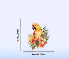 20 Pcs Multicolor Birds & Floral Decal Stickers Multiple Designs