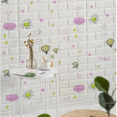 3D Foam Brick Self Adhesive Wallpaper Waterproof Wall Stickers Home Decor