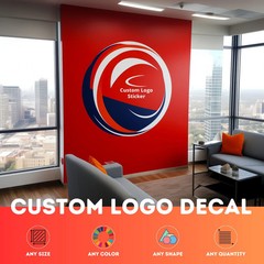 Custom Wall Decal Logo Sticker Print – Personalized Vinyl Label Printed Shape
