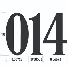 1-10 School Book Outdoor Vinyl Decal Numbers for Mailbox, Door, Address, Locker
