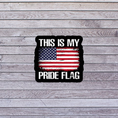 Patriotic Sticker Vinyl Decal This Is My Pride Flag American USA Freedom