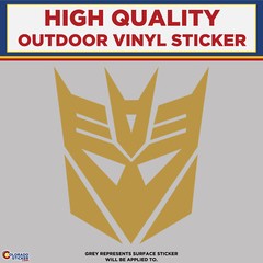 Decepticon Die Cut , High Quality Vinyl Sticker Decals