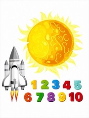 98pc Space Wall Stickers, Planet/Solar System, x4 3D Mouse, ABC/123 Infiniprint
