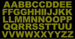 A B C Lettering Alphabet Die Cut Vinyl Decals Waterproof Many Colors and Sizes