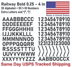 3X Alphabet & 0-10 Vinyl Decal Numbers – Mailbox, Wall, Address, Locker Stickers